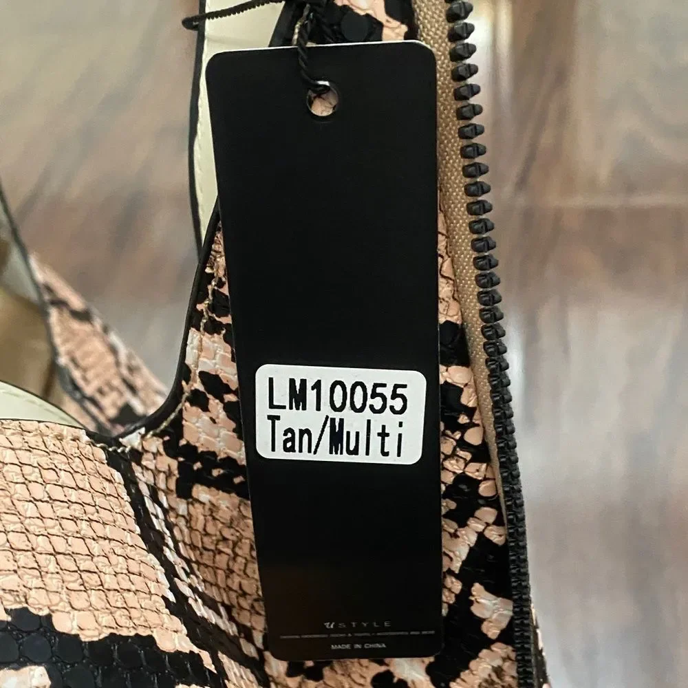 Ustyle Snakeskin Pattern Hobo Bag